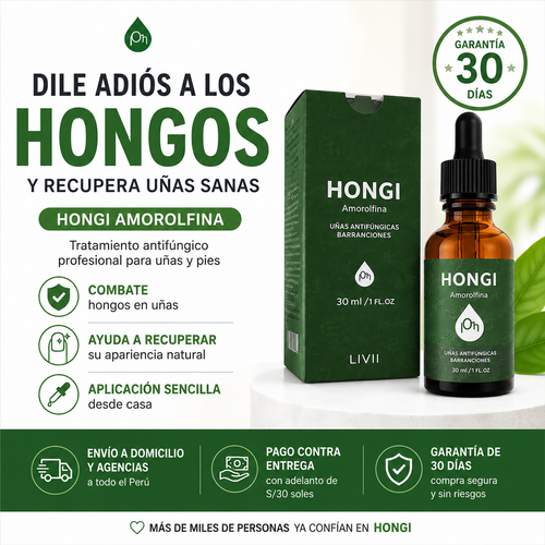 Hongi Amorolfina 30 ml | Tratamiento para Hongos en Uñas y Pies + Kit Cortauñas