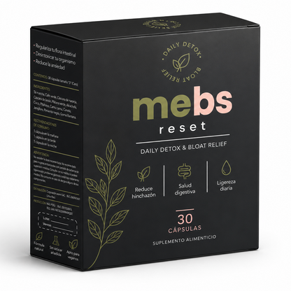 Mebs Reset Detox | Cápsulas para Desinflamar y Sentirte Más Ligera