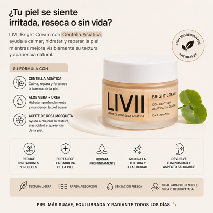 Crema Hidratante con Centella Asiática y Aloe Vera | LIVII